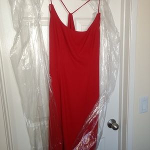 Red formal gown